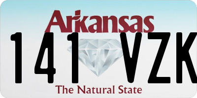 AR license plate 141VZK