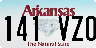 AR license plate 141VZO