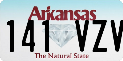 AR license plate 141VZV