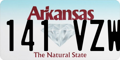 AR license plate 141VZW