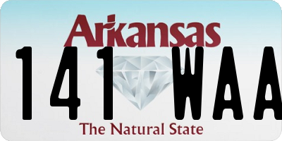 AR license plate 141WAA