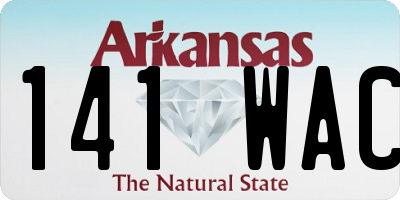 AR license plate 141WAC