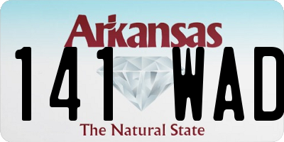 AR license plate 141WAD