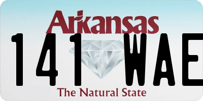 AR license plate 141WAE