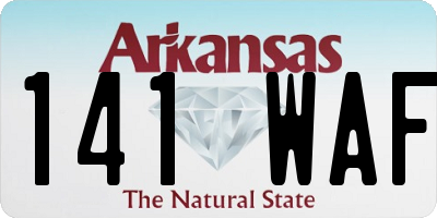 AR license plate 141WAF