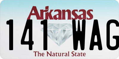 AR license plate 141WAG