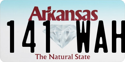 AR license plate 141WAH