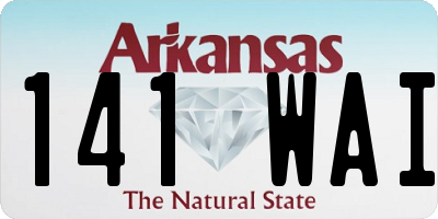 AR license plate 141WAI