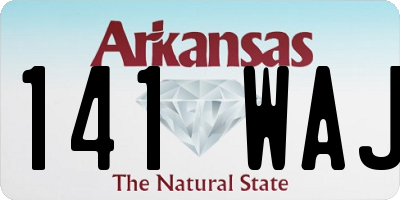 AR license plate 141WAJ