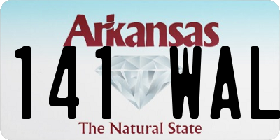 AR license plate 141WAL