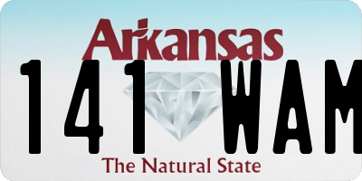 AR license plate 141WAM