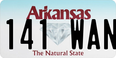 AR license plate 141WAN