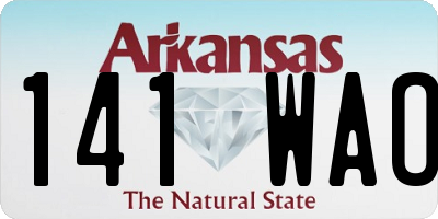AR license plate 141WAO