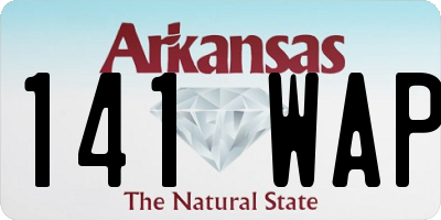 AR license plate 141WAP