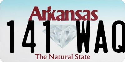 AR license plate 141WAQ