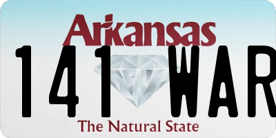 AR license plate 141WAR