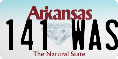 AR license plate 141WAS