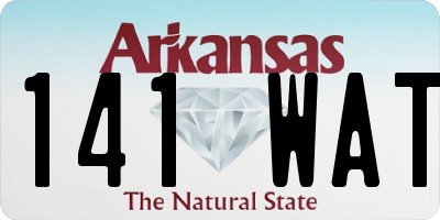AR license plate 141WAT