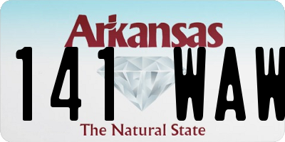 AR license plate 141WAW