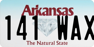 AR license plate 141WAX