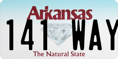 AR license plate 141WAY