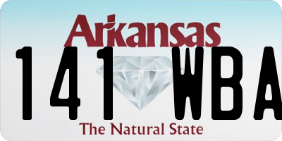 AR license plate 141WBA