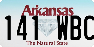 AR license plate 141WBC