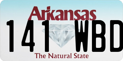 AR license plate 141WBD