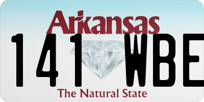 AR license plate 141WBE