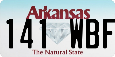AR license plate 141WBF