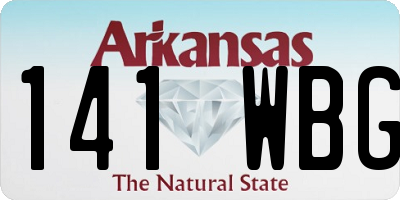 AR license plate 141WBG