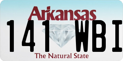 AR license plate 141WBI
