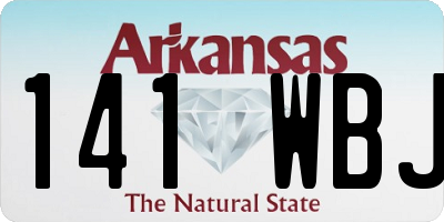 AR license plate 141WBJ