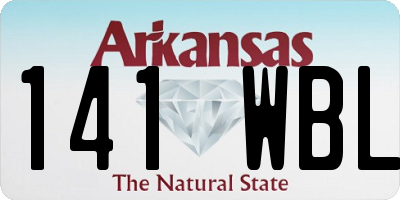 AR license plate 141WBL