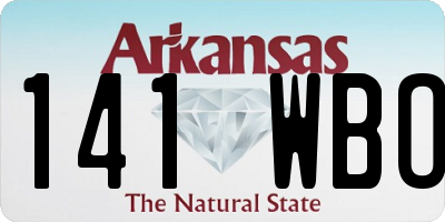 AR license plate 141WBO