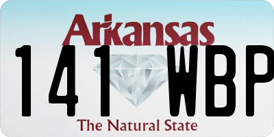 AR license plate 141WBP