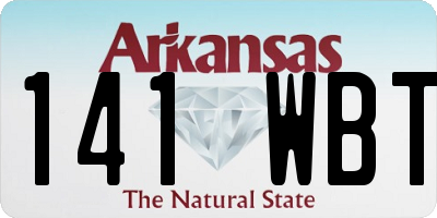 AR license plate 141WBT
