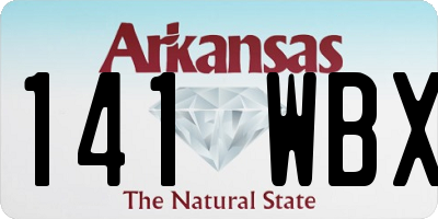 AR license plate 141WBX