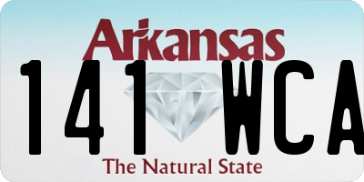 AR license plate 141WCA