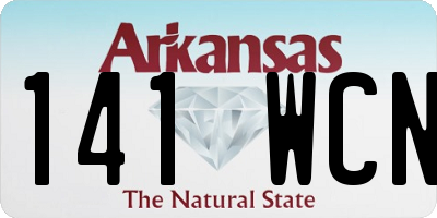 AR license plate 141WCN