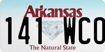 AR license plate 141WCO