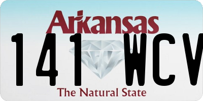 AR license plate 141WCV