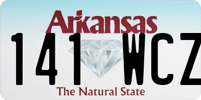 AR license plate 141WCZ