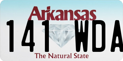 AR license plate 141WDA