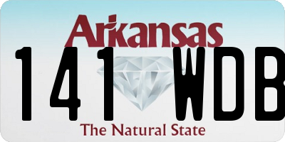 AR license plate 141WDB