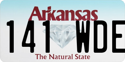 AR license plate 141WDE
