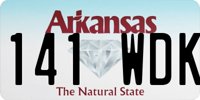 AR license plate 141WDK