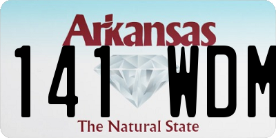 AR license plate 141WDM