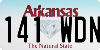 AR license plate 141WDN