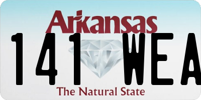 AR license plate 141WEA